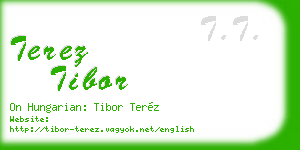 terez tibor business card